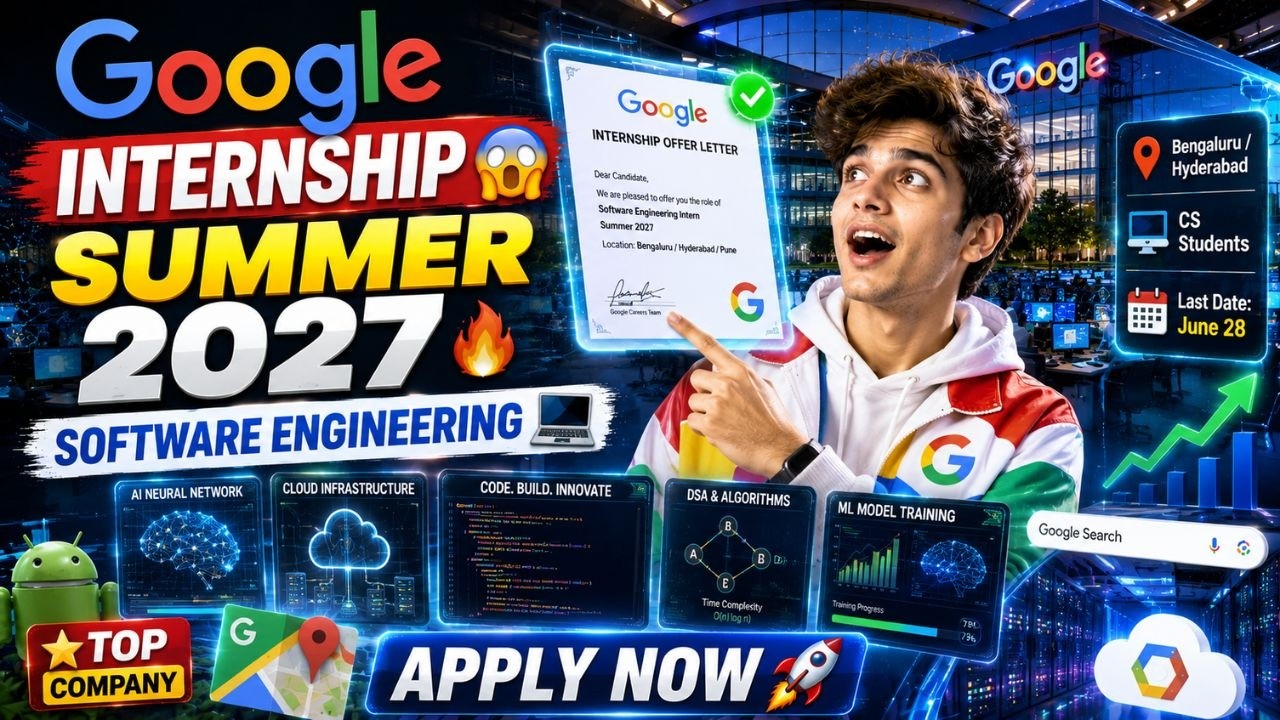 Google Software Engineering Internship 2027🤯🤯 | Apply Before June 28🗓️ ...