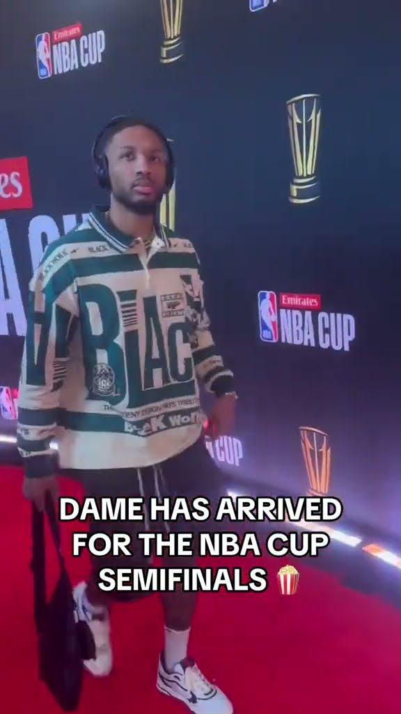Damian Lillard has arrived for the NBA Cup Semifinals ?