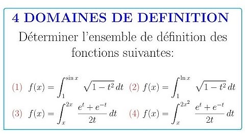 Domaine des fonctions définies par intégrale