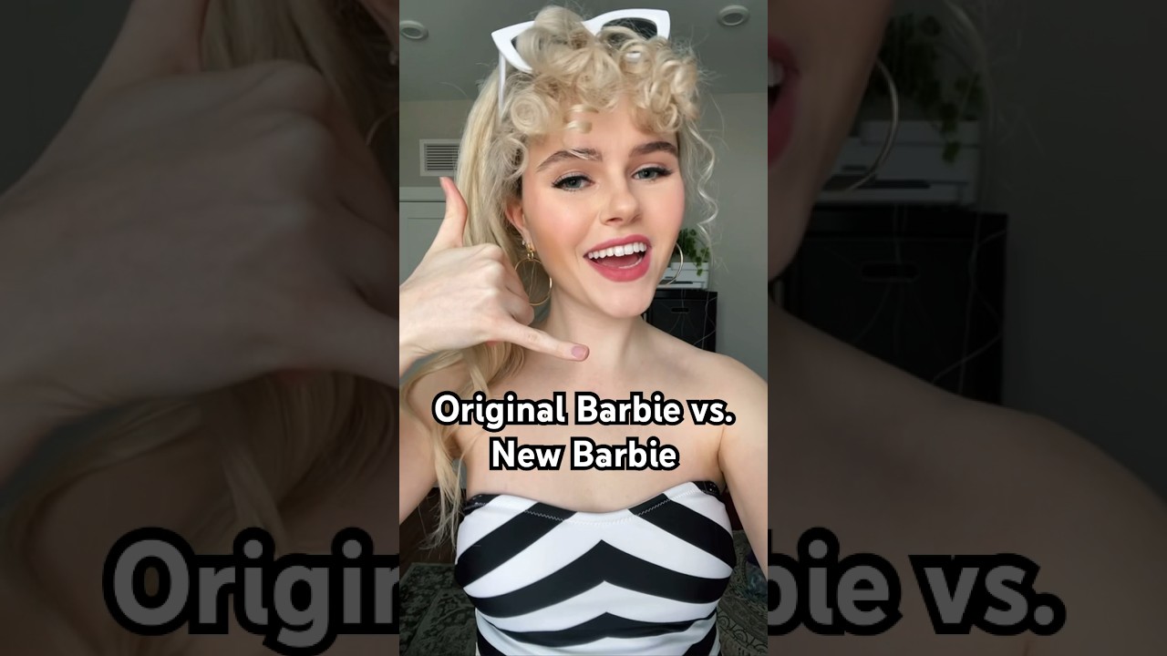 Original Barbie vs New Barbie, Margot Robbie cosplay version #barbie #barbiemovie #cosplay