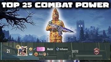 Top 25 on the COMBAT POWER Leaderboard! 💪🔥 | PUBG MOBILE