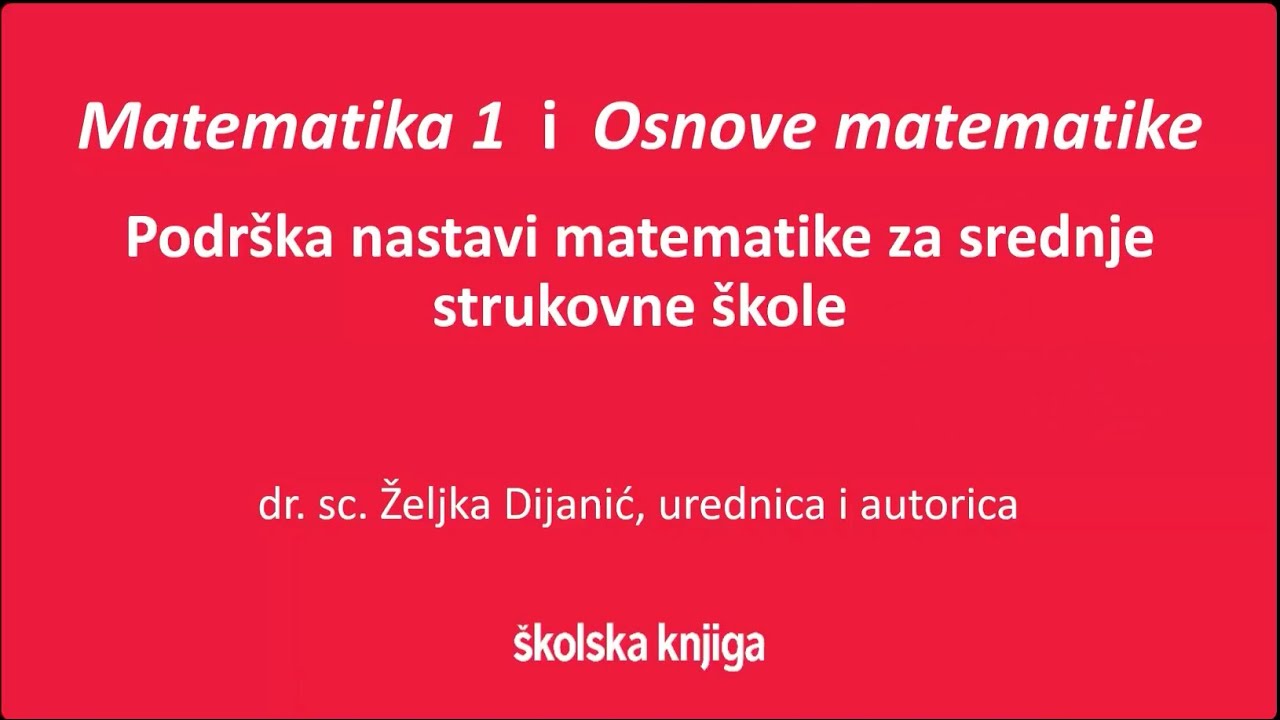 Matematika 1 i Osnove matematike – podrška u nastavi matematike za ...
