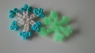 Снежинка, Радужки Rainbow Loom Снежинка, Радужки Rainbow Loom