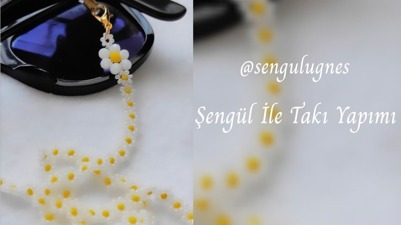 Boncuktan Papatyalı Gözlük İpi Yapımı #diy Making Daisy Eyeglass Rope From Beads #tutorial #handmade