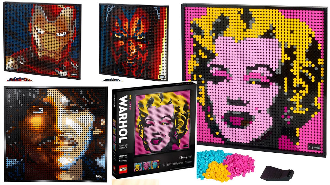 Lego launches 'posters' you can build, including Darth Vader, Iron Man,  Marilyn Monroe - CNET