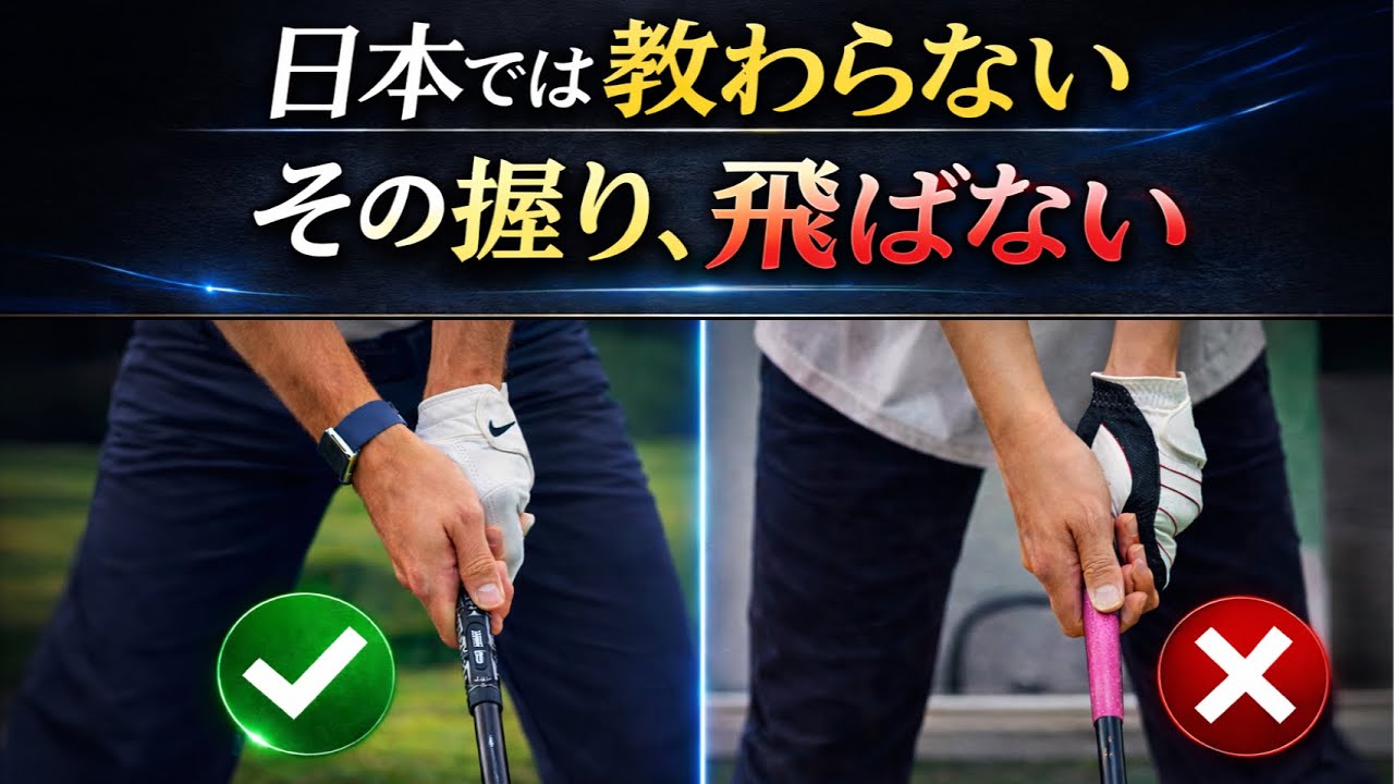 日本のゴルフはここを教えない【だから飛ばない】世界標準のグリップとは！？【WGSL】【ベタ足】【前倒し】【飛距離アップ】【右サイドの仕事】【フェースターン】【グリップ】【アドレス】