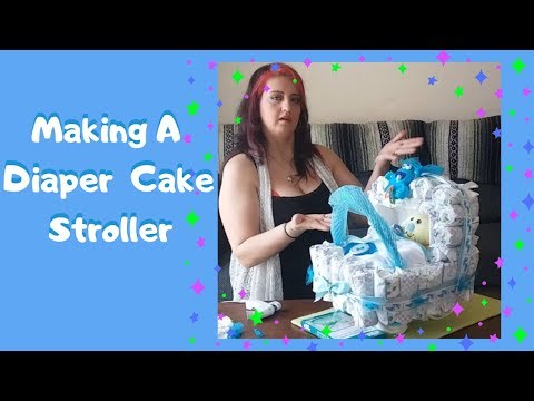 How to make a diaper cake stroller