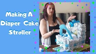 How to make a diaper cake stroller