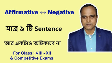 How to change Affirmative sentence to Negative & Negative to Affirmative :Transformation of sentence