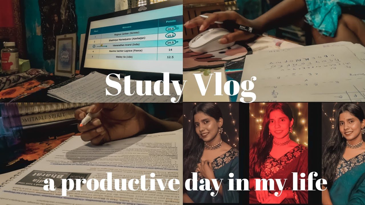 STUDY VLOG 📚 a productive day in my life exam preparation vlog 🎯 - YouTube