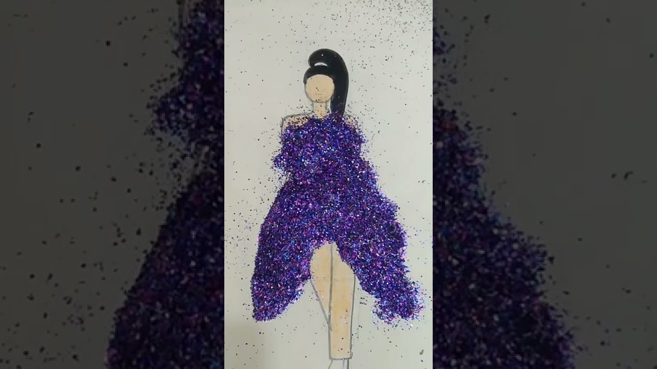 Girl Glitter drawing | 