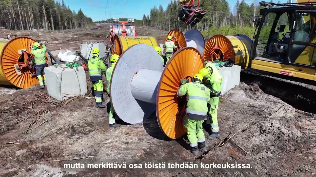 Aurora Linen voimajohtotyöt -  vaativaa työtä korkeuksissa