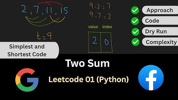 Two Sum - LeetCode 1 - HashMaps and Sets (Python)  | Coder Girl