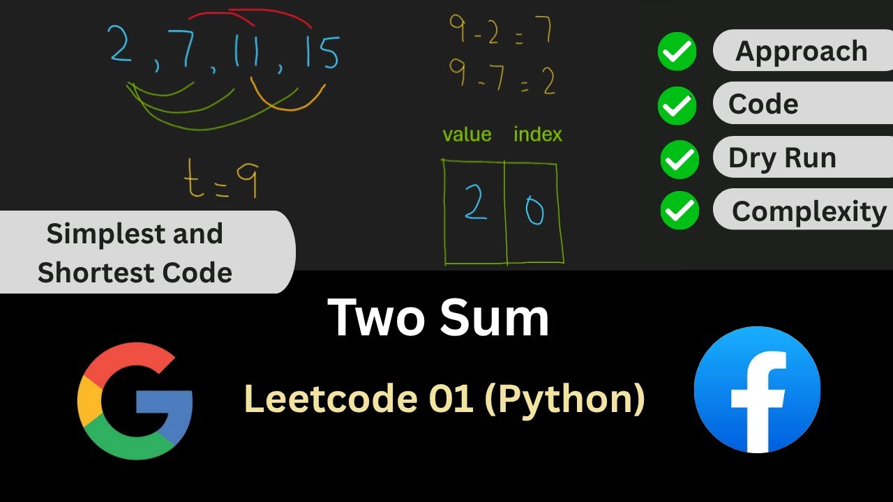 Two Sum - LeetCode 1 - HashMaps and Sets (Python) | Coder Girl - YouTube