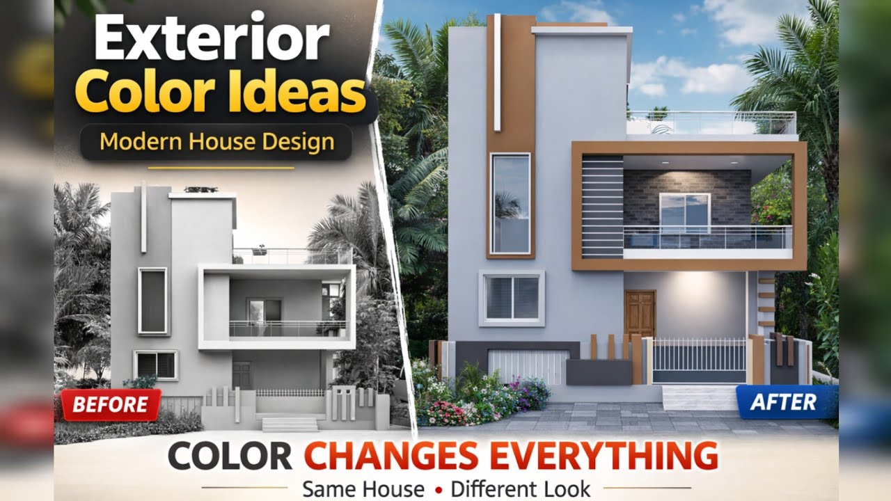 Modern House Exterior Color Ideas | Best Color Combination for Home ...