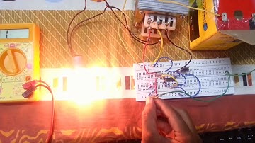 Simple Inverter circuit design on Breadboard.