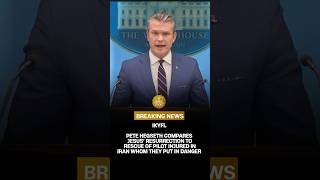 PETE HEGSETH COMPARES JESUS TO RESCUE OF PILOT #iran #fyp #war #trump #israel #news #epsteinfiles