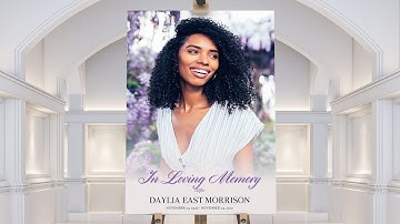 Editable Funeral Welcome Sign, Canva, Lavender Love, Celebration of Life Funeral Photo Poster, Women