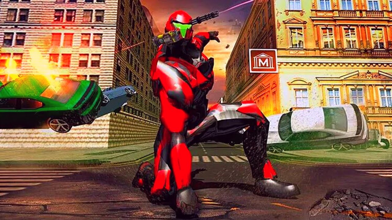 Flying Robot Grand City Rescue Mission Android Gameplay