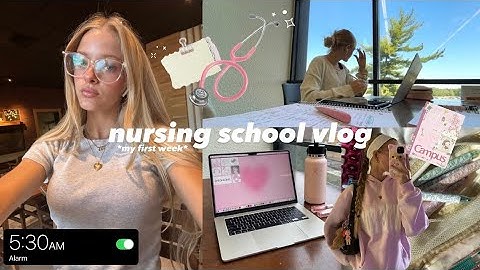 𐙚‧₊˚👩🏼‍💻productive uni vlog: study with me, first week in nursing school! 🩺🫀