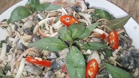 GỎI ỐC ĐẮNG BẮP CHUỐI cách trộn gỏi ốc đắng bắp chuối chua ngọt ,giòn ngon