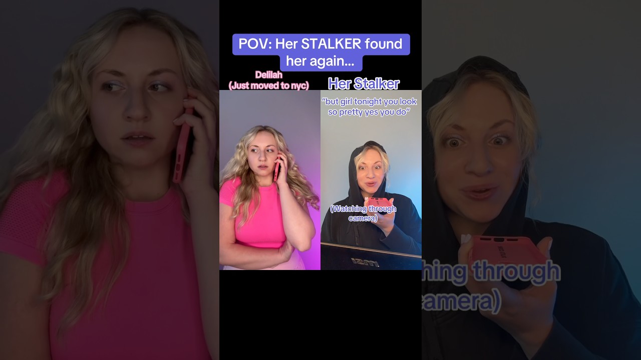 POV: Her STALKER found her again… (hey there delilah) #creepy #pov #shorts