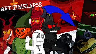 Art Timelapse - Heating Up Horrors for One Hell of a Halloween