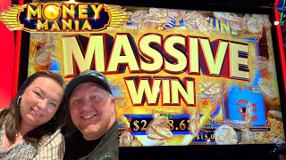 $15 SPINS ON MONEY MANIA LANDS A HANDPAY! | Trains everywhere on LUXURY LINE | BIG WIN ON CONAN screenshot 5
