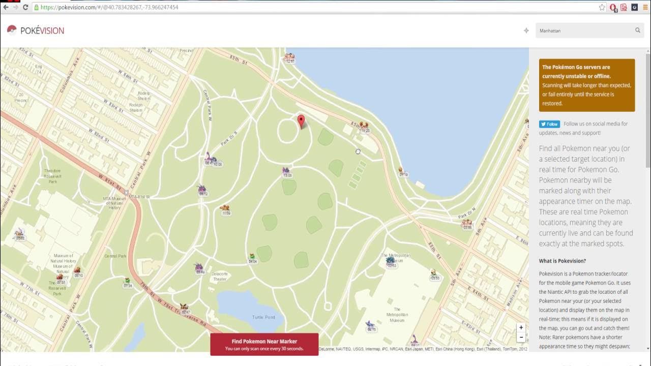 Pokémon Go [LIVE MAP TOOL] HOW TO FIND THE EXACT LOCATION OF POKEMON