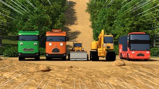 Strong Heavy Vehicles Episodes | We need to restore the Secret Playground! | Tayo the Little Bus