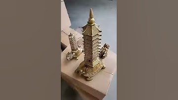 Tượng long quy đồng cõng tháp văn xương đồng nguyên chất