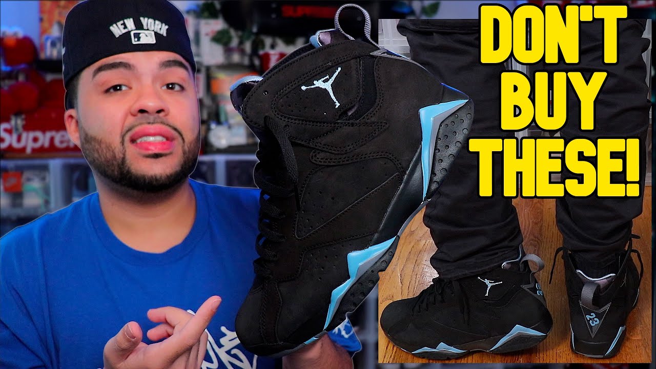 DON'T BUY THESE! Air Jordan 7 Chambray REVIEW + ON FEET - YouTube