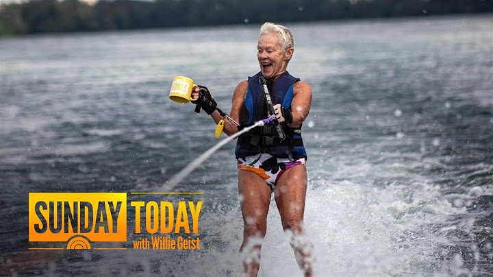 Fan celebrates 70th birthday waterskiing with Sunday Mug in hand