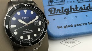 Fossil FB-01 Three-Hand Date Stainless Steel Men’s Watch FS5668 (Unboxing) @UnboxWatches