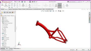 Bicycle Body Frame SolidWorks 3d Model Video 2