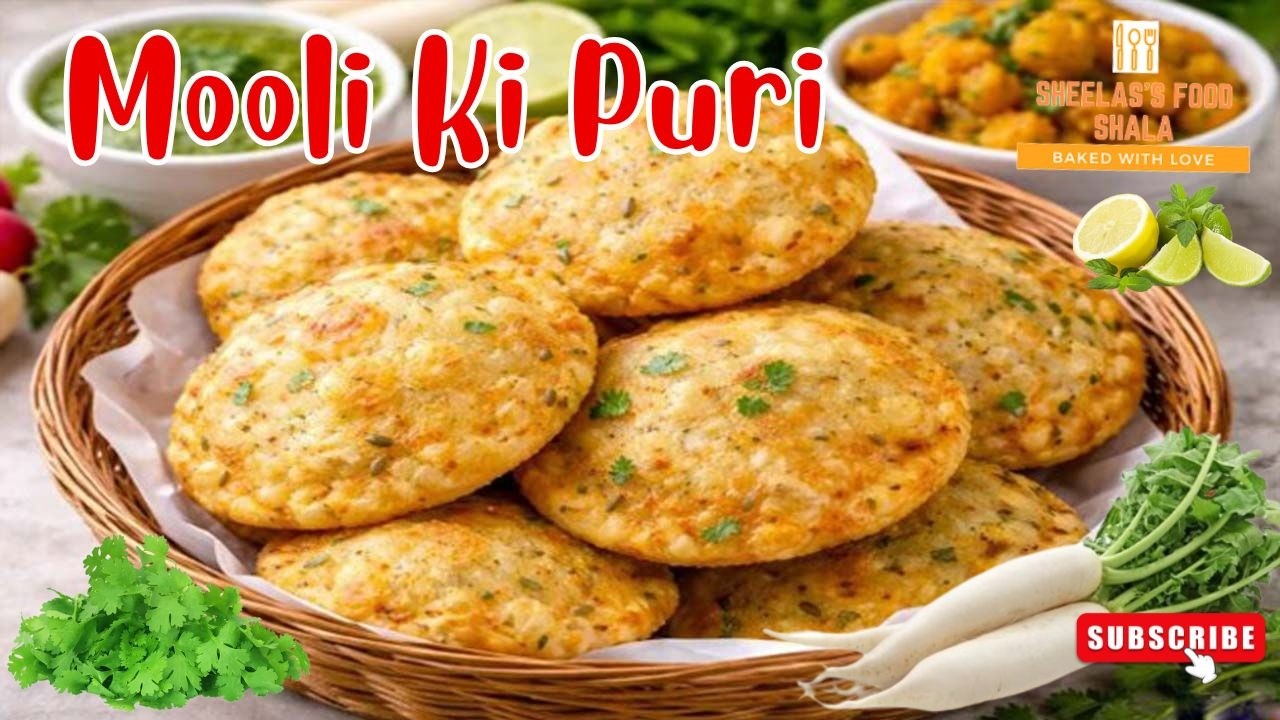 Soft & Fluffy Mooli Ki Puri | Easy & Quick Radish Stuffed Puri Recipe 😋