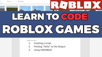 Learn to Code - Roblox Scripting Tutorial (Pt 1 - Basics)