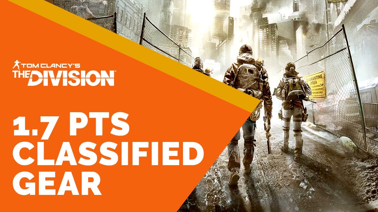 The Division 1.7 PTS-PS4 Classified Gear