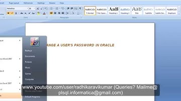 SQL: Change User Password