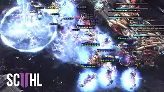 THE PERFECT DEFENSE!  - Starcraft 2: Showtime vs Dark