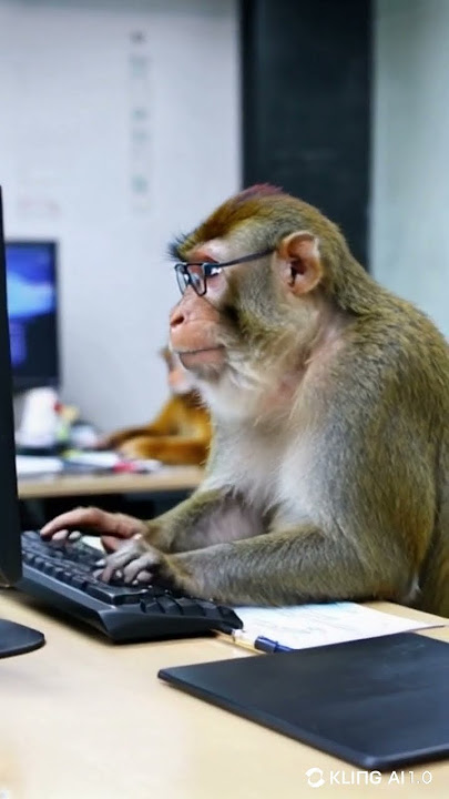 Monkey Uses a Computer Keyboard Like an Expert! 💻🐒