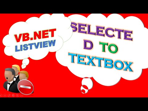 VB.NET ListView Ep.03 - Set Selected Items In TextBoxes