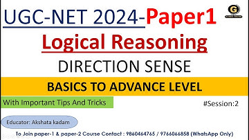 Direction Sense for UGC NET Exam 2024 | Logical reasoning for UGC NET Exam 2024