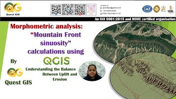 Morphometric analysis using Mountain front sinuosity (Smf) calculations using QGIS!
