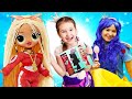 Весёлые игры с Принцессами мамой и дочкой - Распаковка ЛОЛ ОМГ! - Видео с куклами для девочек онлайн