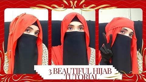 3 beautiful ,easy and elegant hijab with niqab tutorial || viral hijab tutorial || #hijabtutorial