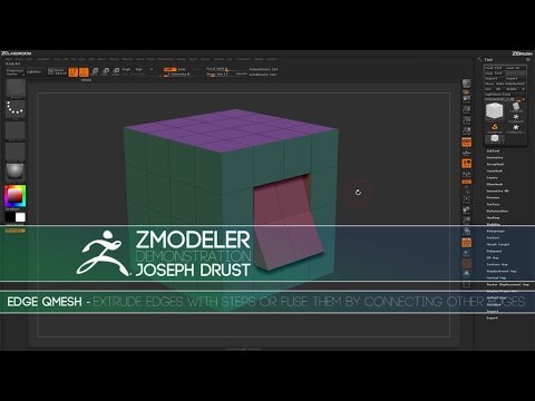 3d animation internships ZBrush ZModeler Edge Actions - Edge QMesh