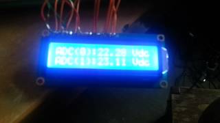 Measuring voltage by PIC16F883 and show the values on the lcd