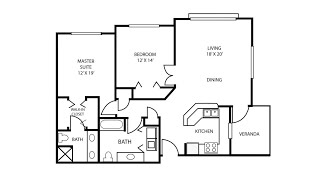 Virtual Tour - B2 - 2 bedroom, 2 bathroom - 997 sq. ft.