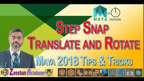 Maya Tips in Minute-30 Step Snap Translate and Rotate in autodesk Maya